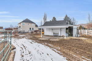 Outbuilding, hay barn, loafing shed, hitching post