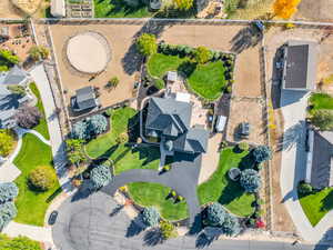 Left to Right - Outbuildings, paddock, home/green space, RV/trailer parking, greenhouse and gardening