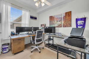 Office directly off main living room