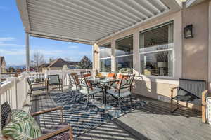 Trex deck off the kitchen/dining for gathering inside and out