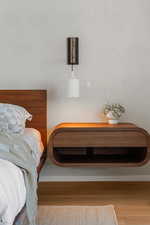 Bedroom featuring light wood-type flooring