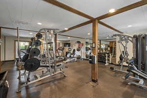 View of workout area