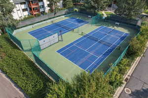 View of tennis court