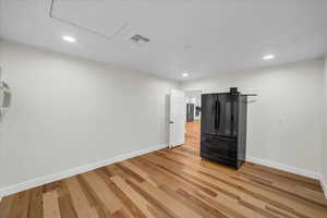 Interior space with light wood-type flooring