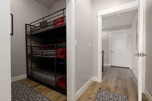 Bedroom featuring light hardwood / wood-style floors