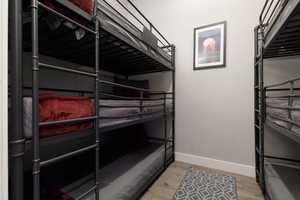 Bedroom featuring light wood-type flooring