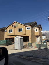 View of front facade with a mountain view