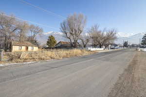 View of street with a mountain view