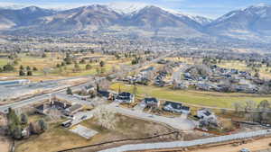 Bird's eye view featuring a mountain view