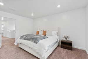 View of carpeted bedroom