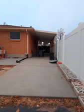 Exterior space with a patio