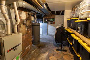 Basement featuring utility room