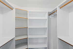 View of walk in closet