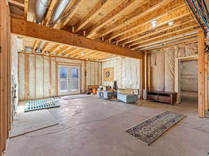 Interior space with french doors