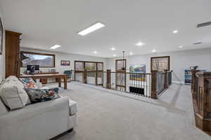 View of carpeted living room