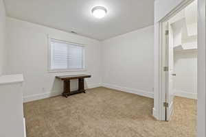 View of carpeted empty room