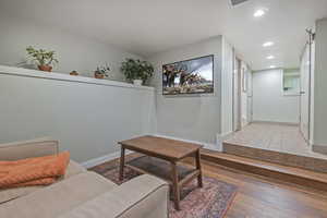 Living room featuring light hardwood / wood-style floors