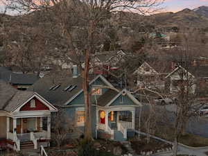 View of front of property with covered porch