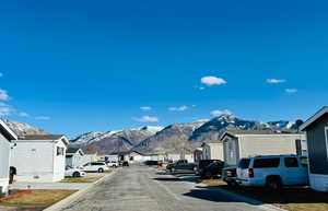 View of street with a mountain view