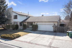 Front facade featuring a garage