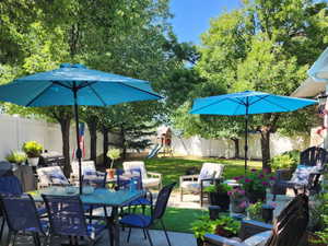 View of patio / terrace featuring a playground