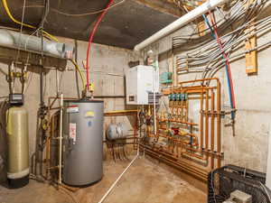 Utility room with water heater