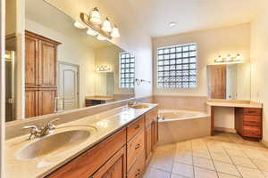 Primary Bathroom with Double Sinks