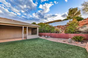 View of Backyard and Covered Patio