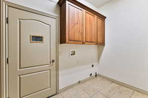 Laundry Room plumbed for Gas or Electric Dryer