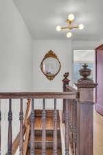 Stairs with wood-type flooring