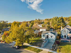 Birds eye view of property