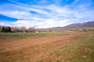 View of mountain feature with a rural view