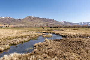 Mountain view with a rural view