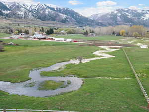 View of mountain feature with a rural view