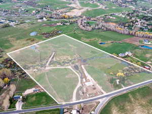 Aerial view with a rural view