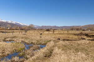 Mountain view featuring a rural view