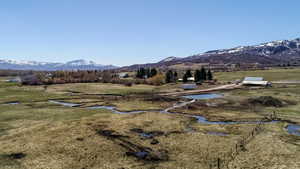 Mountain view with a rural view