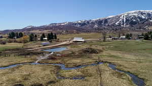 Mountain view featuring a rural view