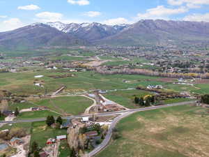 Bird's eye view featuring a mountain view and a rural view