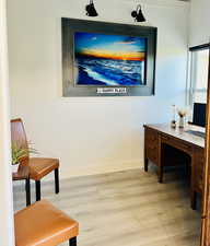 Interior space featuring light hardwood / wood-style floors