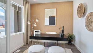 Bathroom featuring hardwood / wood-style flooring