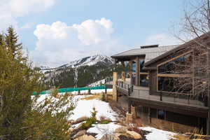 Exterior space with a mountain view