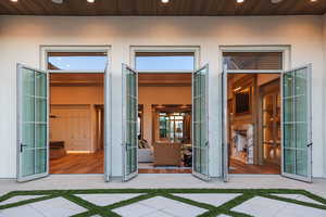 Entrance to property with french doors