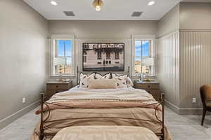 View of carpeted bedroom