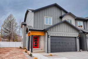 View of front facade with a garage