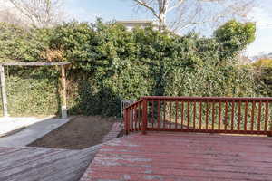 View of wooden terrace