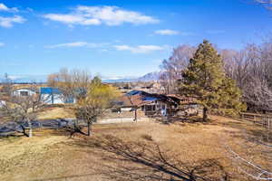 View of yard featuring a mountain view and a rural view