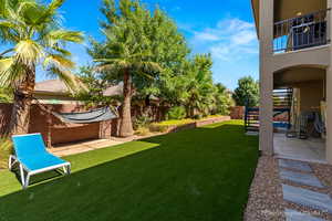 View of yard with a patio