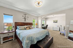 View of carpeted bedroom