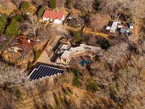 Aerial view of property and surrounding area